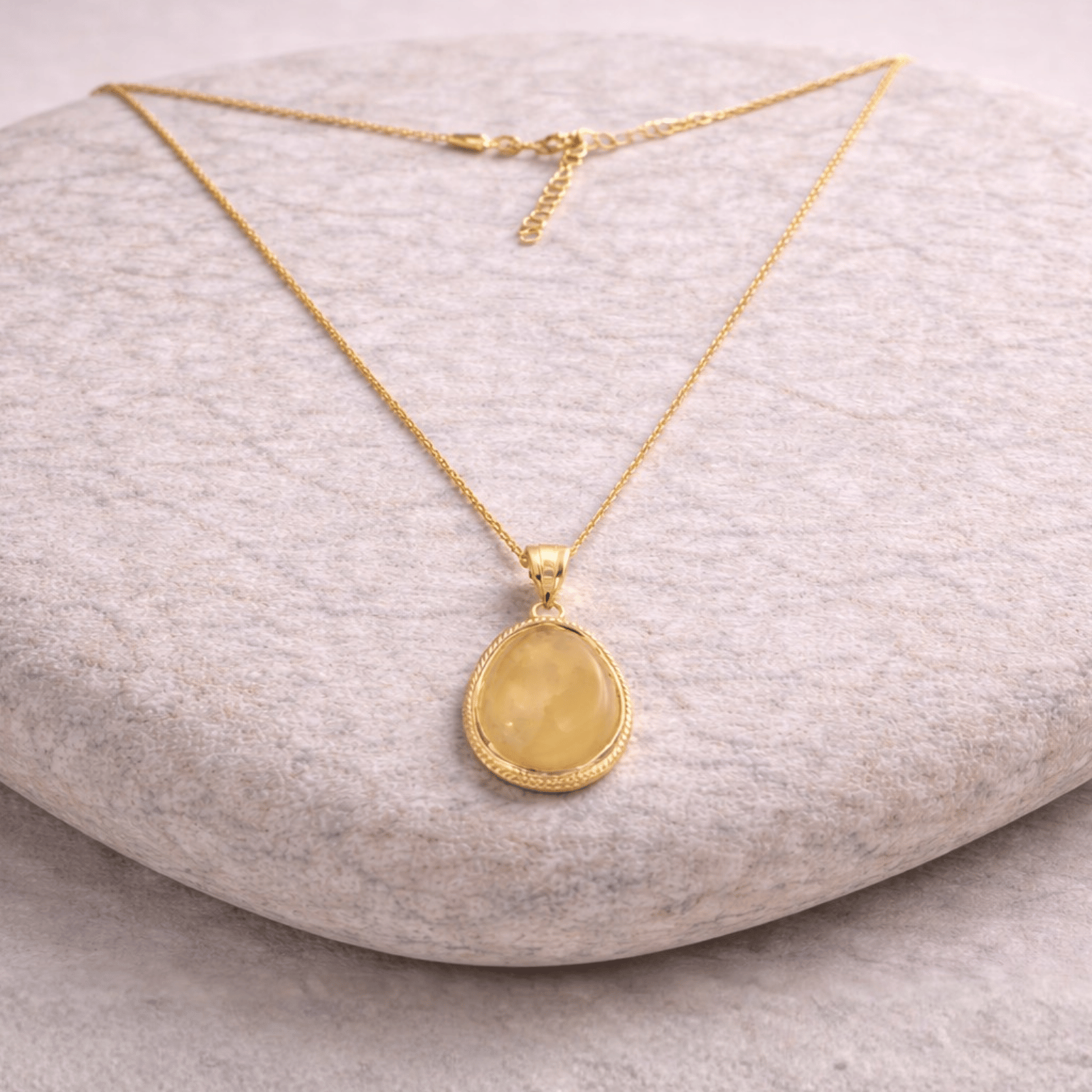 Genuine Baltic amber pendant made from natural amber stone