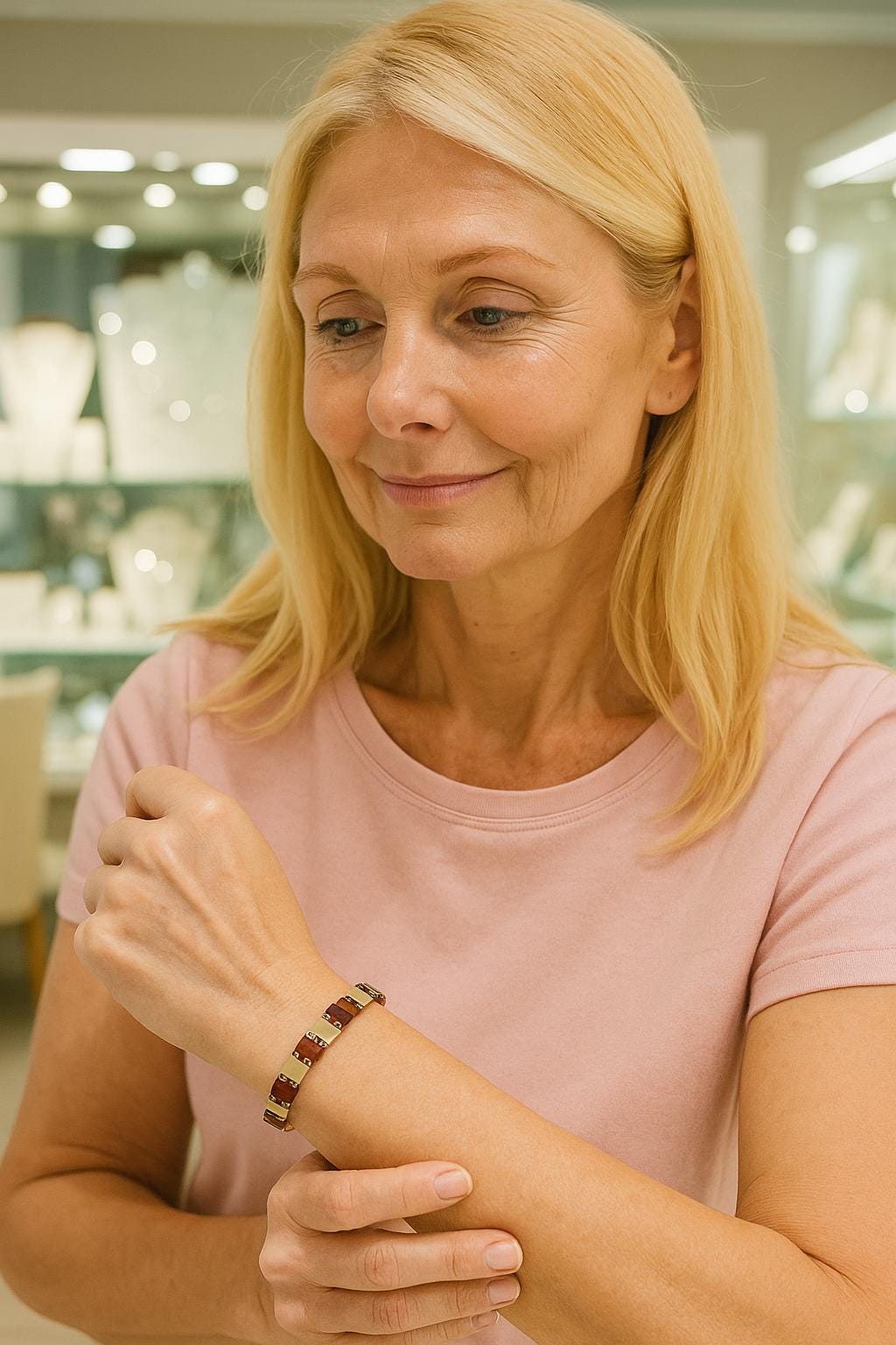 Handmade Square Amber Bracelet - Multi-Color Natural Amber Beads - Polished Stone Jewelry - Unique Gift for Her