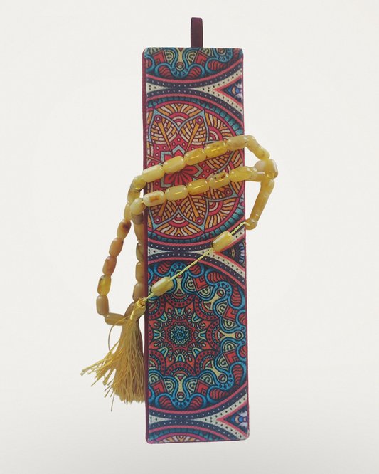 Kadife Hediye Kutusu - Etnik Bordo (Mandala Desen)