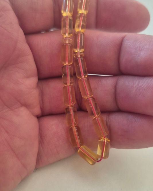 NaturAmber Baltık Bal Kehribar Tesbih — 9,5×5 mm Fıçı Kesim · 33 Tane