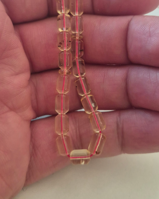 NaturAmber Baltık Bal Kehribar Tesbih — 7×5 mm Fıçı Kesim · 33 Tane