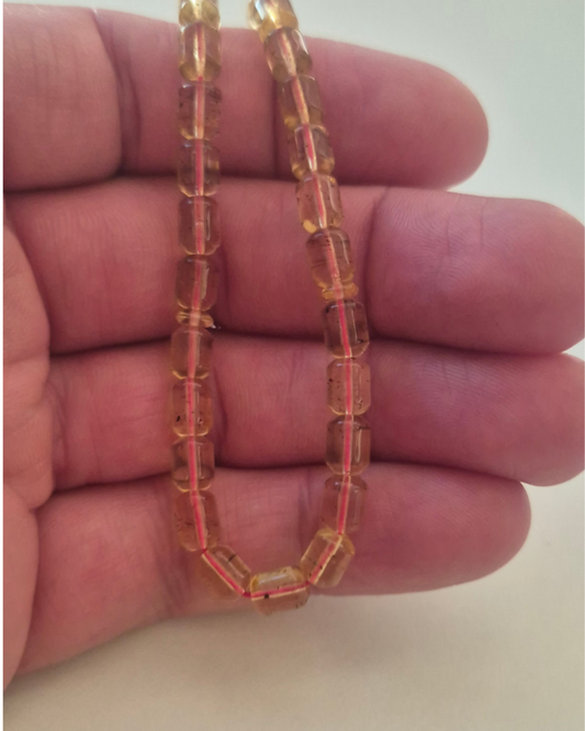 Bal Kehribar Tesbih — 7×5 mm Fıçı Kesim · 33 Tane -2