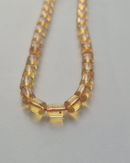 Bal Kehribar Tesbih — 7×5 mm Fıçı Kesim · 33 Tane -2