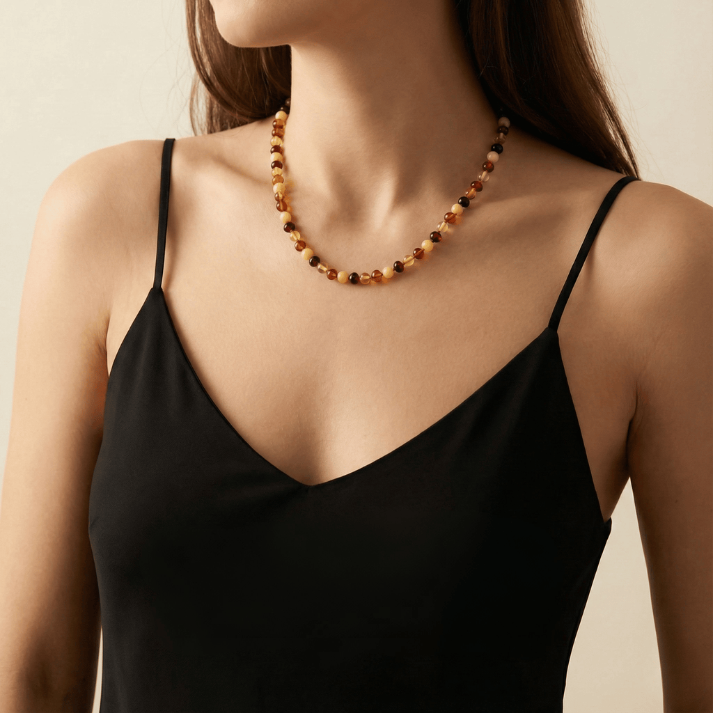 Genuine Baltic Amber Necklace – Multicolor Amber Beads | Naturamber