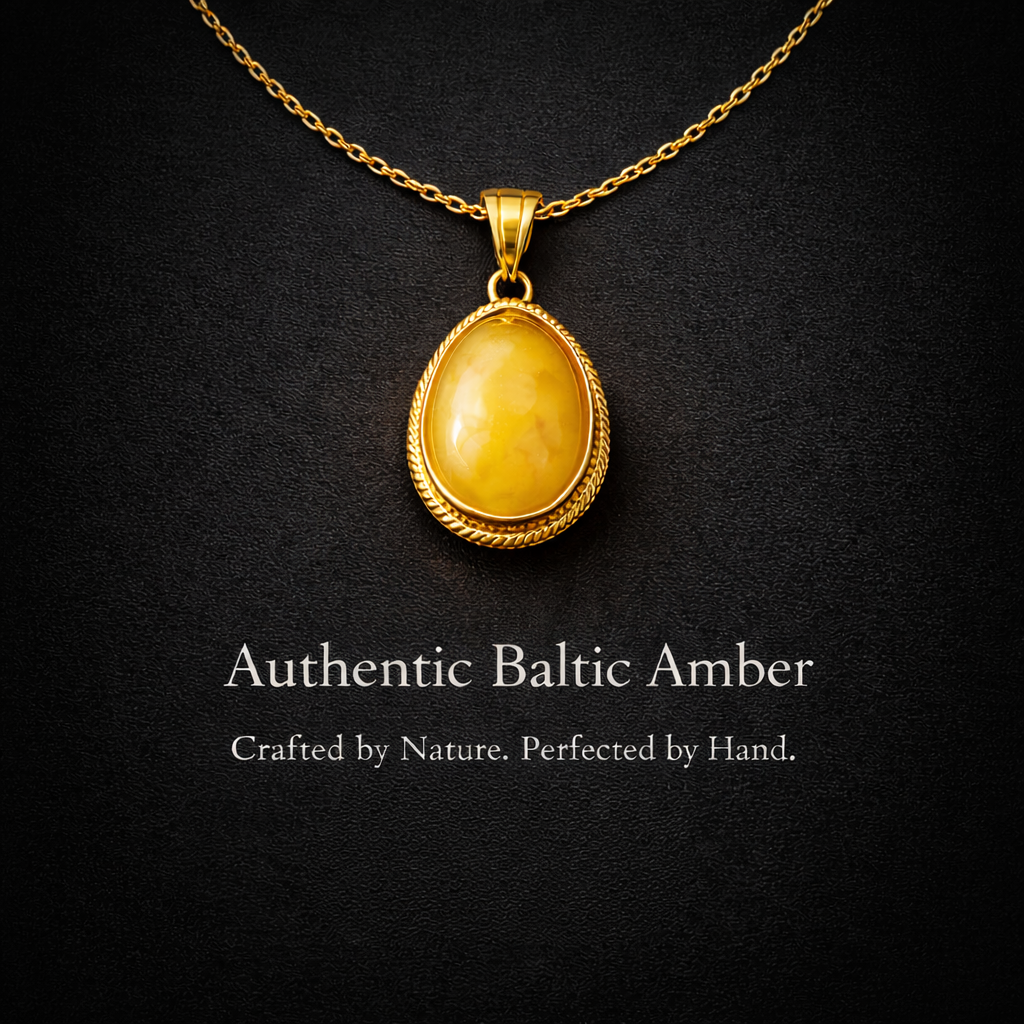 Milky Amber Pendant Necklace – Amber Pendant for Women | Naturamber