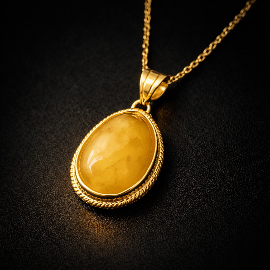 Milky Amber Pendant Necklace – Amber Pendant for Women | Naturamber