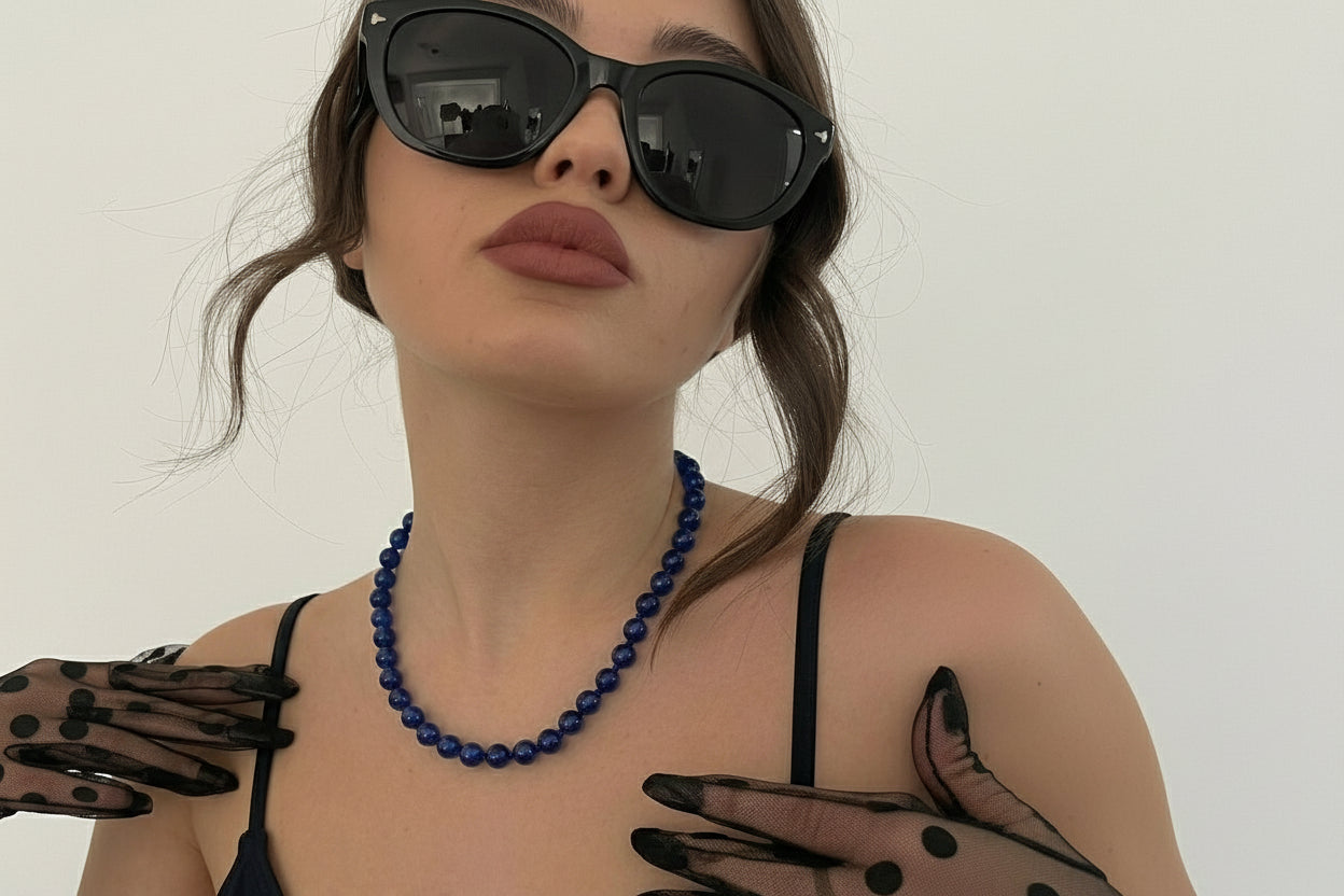 Naturamber Hakiki Mavi Kehribar Kadın Kolye | Yetişkinler için 18 inç Azure Karayip Amber Taşlı Takılar