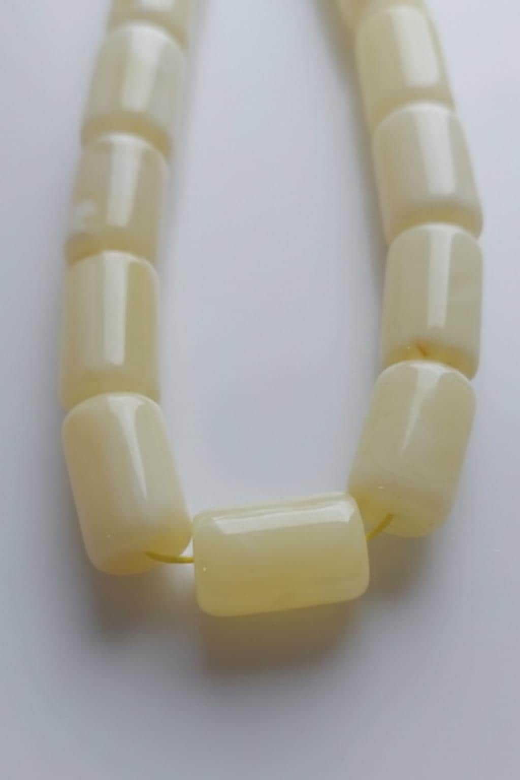 Creamy Yellow Baltic Amber Tesbih, Handmade Islamic Prayer Beads