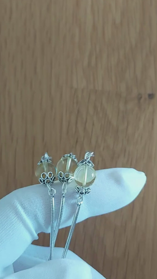 Gökkuşağı Kehribar Tesbih — 9.5 mm Küre Kesim · 33 Tane · Gümüş İmameli