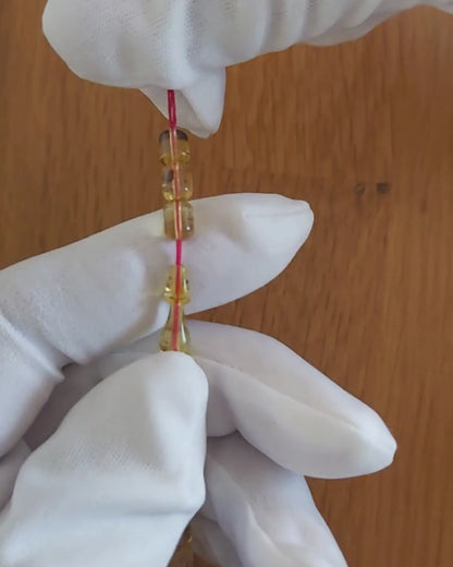 Bal Kehribar Tesbih — 7×5 mm Fıçı Kesim · 33 Tane -2