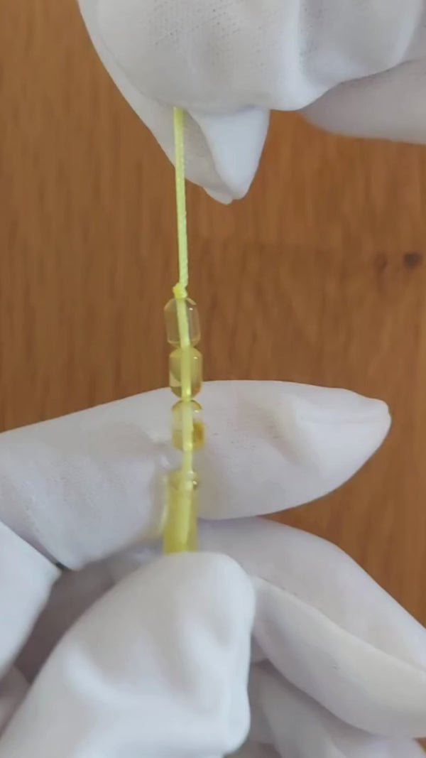 Bal Kaya Damla Kehribar Tesbih — 6,5×4 mm Fıçı Kesim · 33 Tane - Baltık kehribarı