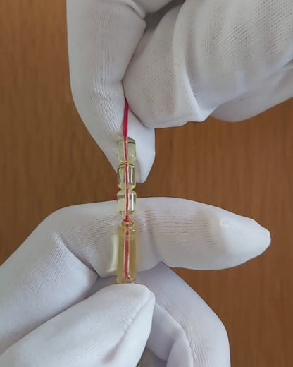 Bal Kaya Damla Kehribar Tesbih — 7×5 mm Fıçı Kesim · 33 Tane - Baltık kehribarı