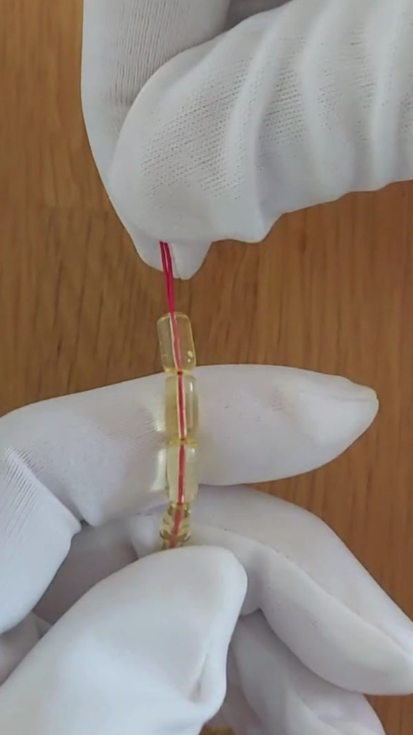 Bal Kaya Damla Kehribar Tesbih — 9,5×5 mm Fıçı Kesim · 33 Tane - Baltık kehribarı
