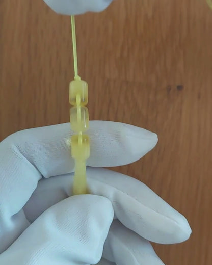 Yarı Şeffaf Sütlü Kaya Damla Kehribar Tesbih — 10×7 mm Fıçı Kesim · 33 Tane - Baltık kehribarı